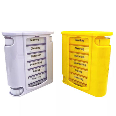 Weekly 28 Compartment Pill Storage Rainbow Color Pill 7 days Holder Drawer Shaped Plastic Medicine Case