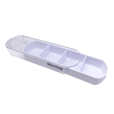 Weekly 28 Compartment Pill Storage Rainbow Color Pill 7 days Holder Drawer Shaped Plastic Medicine Case