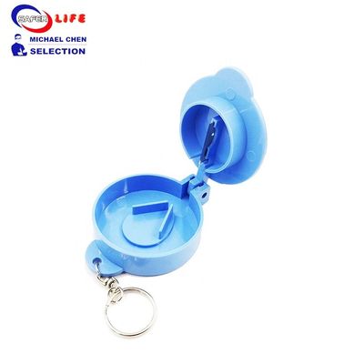 Key Chain Pill Box Bottle Holder Splitters Aspirin Keychain Medication Holder Elderly Care 8cm