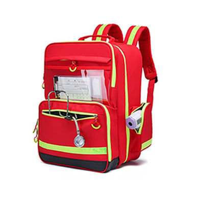 Red Earthquake Rescue Backpack 1.5kg Emergency Medical Kit