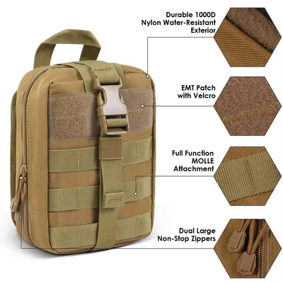 20L Oxford Tactical First Aid Bag for Outdoor Camping 21x10x15cm