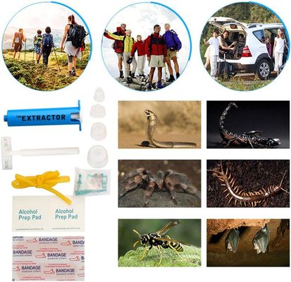Saferlife Emergency First Aid Kit for Snake Bites Bee Stings Venom Extractor Suction Pump Bonus CPR Face Shield  for Hiking