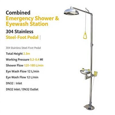 Combined Emergency Shower & Eyewash Station 
